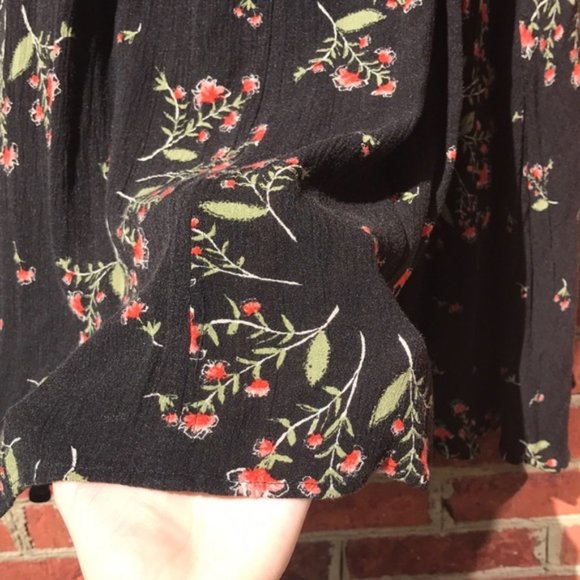 Free People Tree Swing Black Floral Tunic Dress - Picture 7 of 10